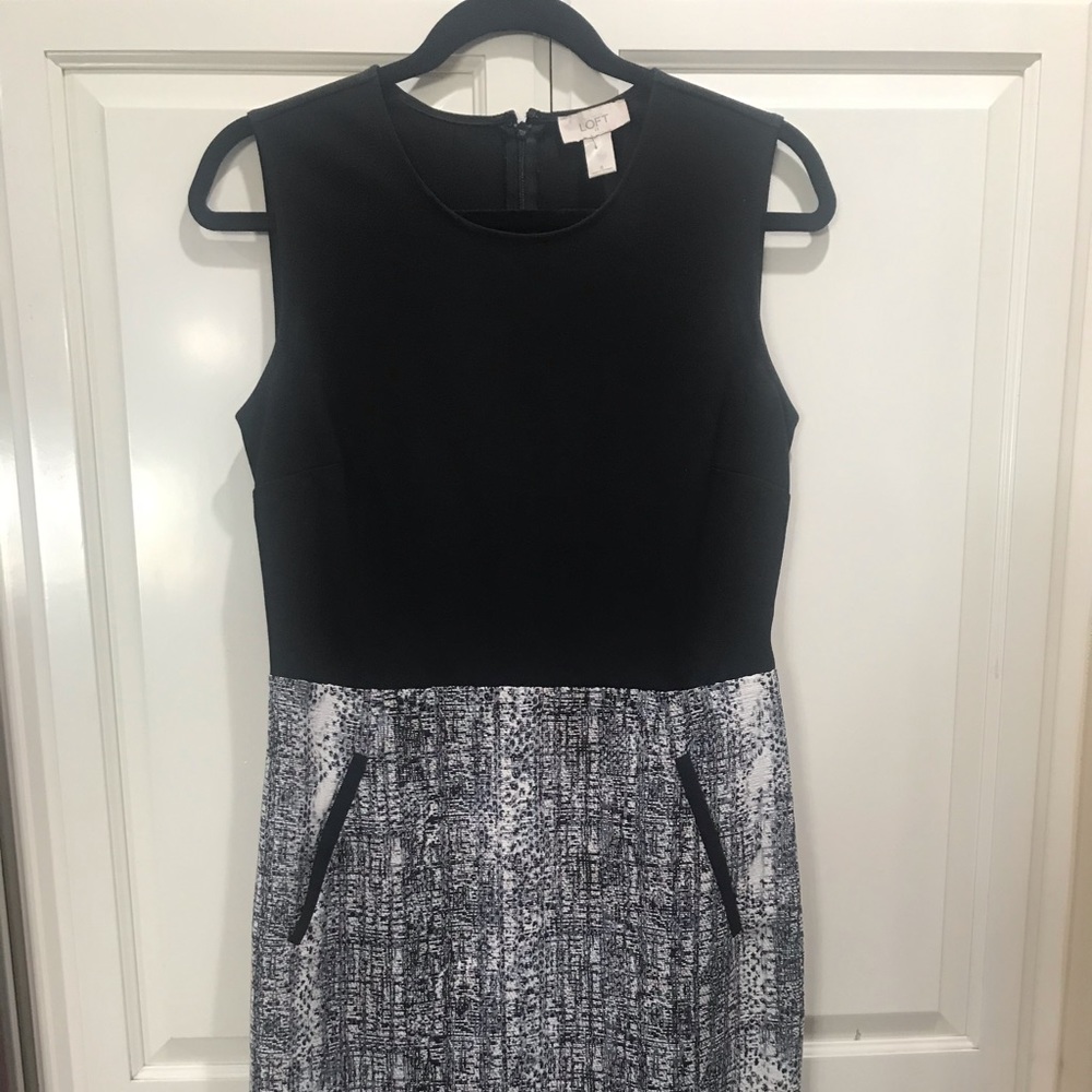 Loft Dress - Black Top/Tweed Bottom